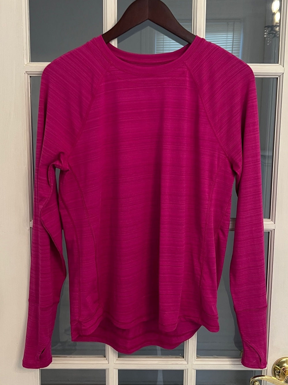 ATHLETA Women's Pink Long Sleeve Flowy Active Top Size M